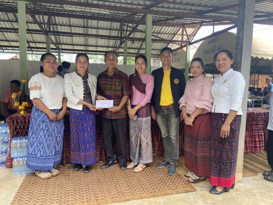 ร่วมงานบุญมหาสังฆทาน ณ อัมพวัน บ้านม่วงโป้ ตำบลโนนงาม และร่วมทำโรงทานขนมเบเกอรี่ แจกญาติธรรมที่มาร่วมงาน